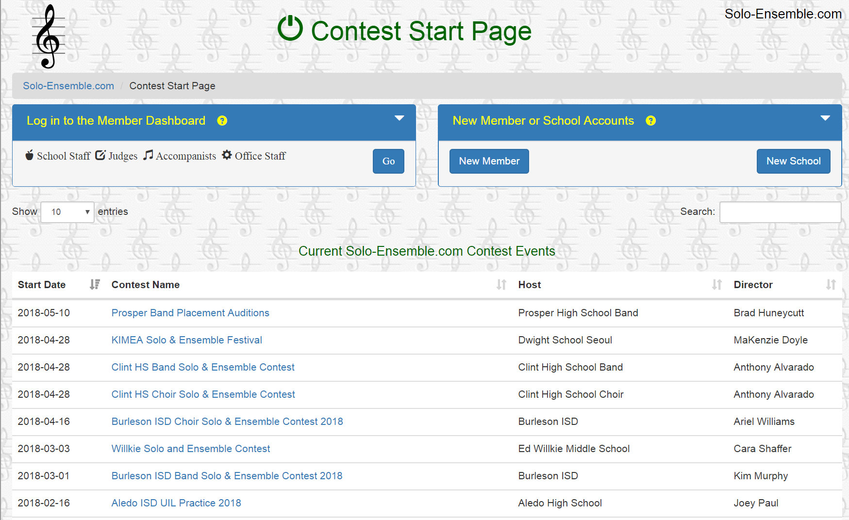 Managing Solo and Ensemble Contests